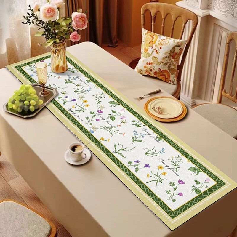 202田园风皮革桌旗防水防油餐边柜垫免洗PVC盖布盖巾台面垫子,居家布艺,桌旗,淘宝优惠券,粉丝福利购,淘宝优惠卷