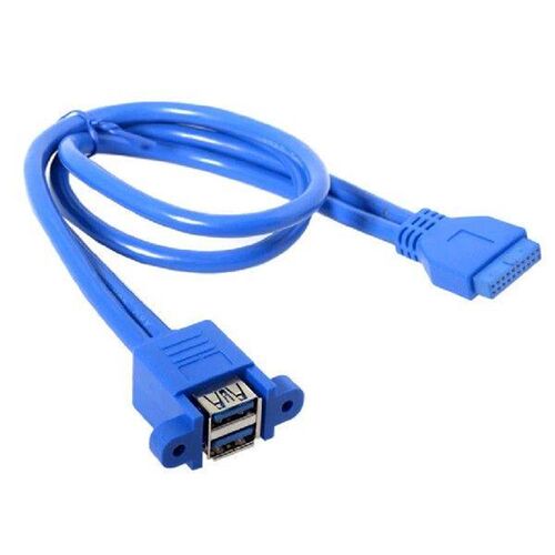 2 Port USB3.0 Hub 20Pin Header to Female Adapter Desktop