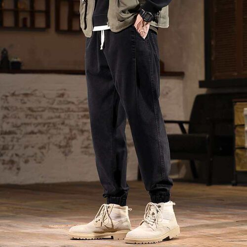 Autumn New Overalls Casual Pants Mens Loose Stetch Pants Sp