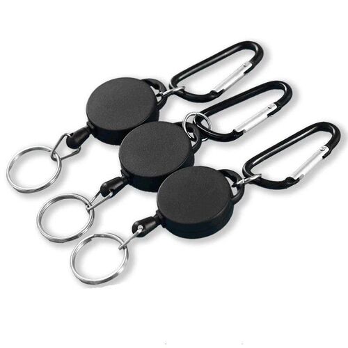 Retractable Keychain Badge Reel Holder Clip E-To-Pull Buckle