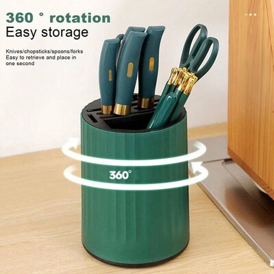 Rotation Knife Holder Stand Multifunctional Rotating Knives