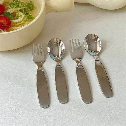 1Pc Childrens Spoon Eating Spoon Fork Children Tableware