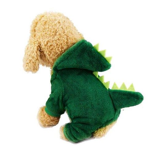 Pet Dog Clothes Funny Dinosaur Costumes Winter Warm Plush