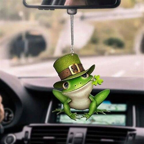 2D Green Frog Pendant Creative Small Handicrafts Frog Car