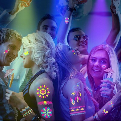 Temporary Tattoos 10pack Glow in The Dark Party Supplies toy