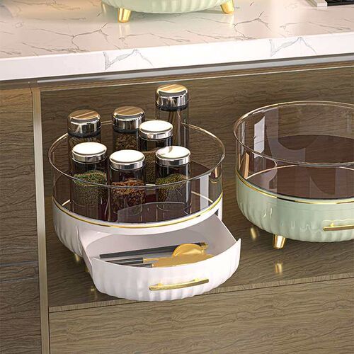 Large Capacity Kitchen Seasoning Rotating Rack Multifunction
