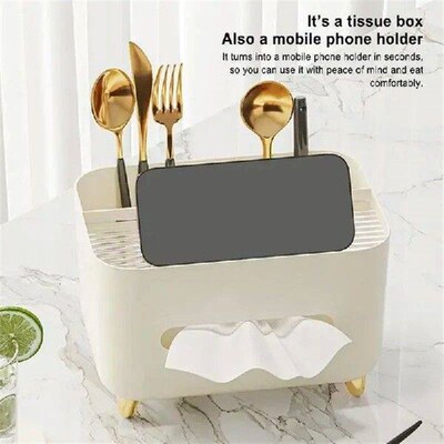 Multifunctional Tissue Box Living Room Tissue Case Desktop