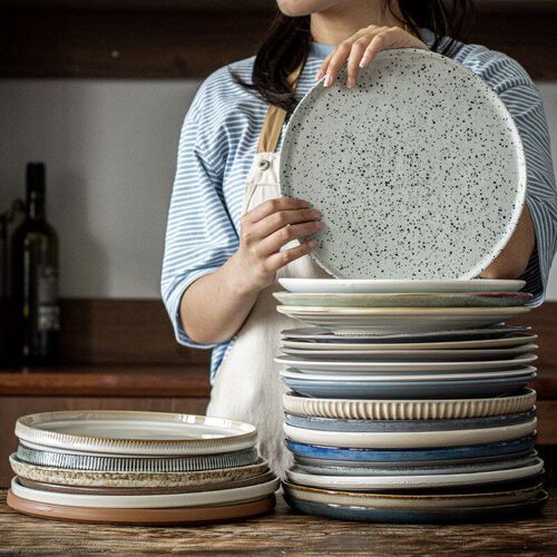 Japanese ceramic plates dish tray disc tableware set