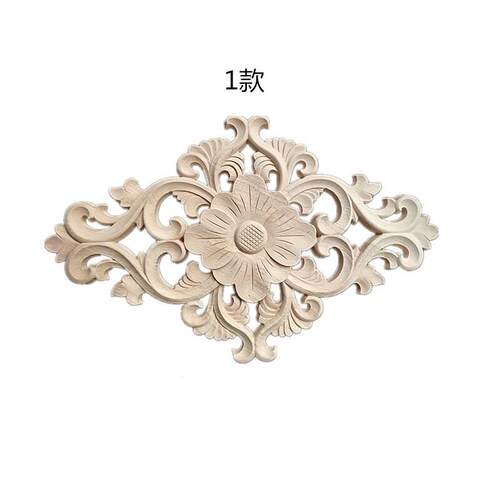 Dongyang wood carving European style patch solid wood flower