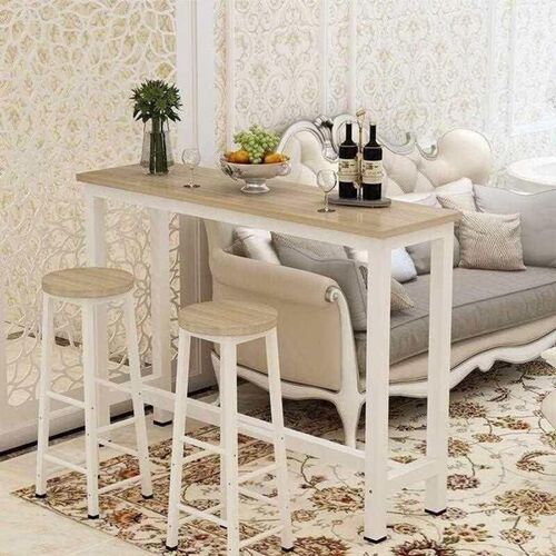A simple modern bar table a home with a narrow wall a.酒吧台