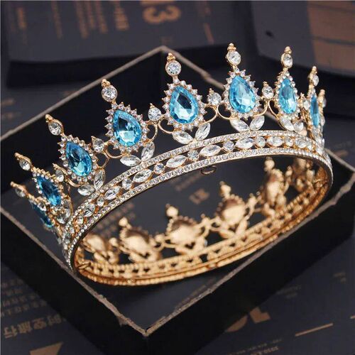 Bride Royal Purple Crystal Queen King Tiaras and Crowns Brid