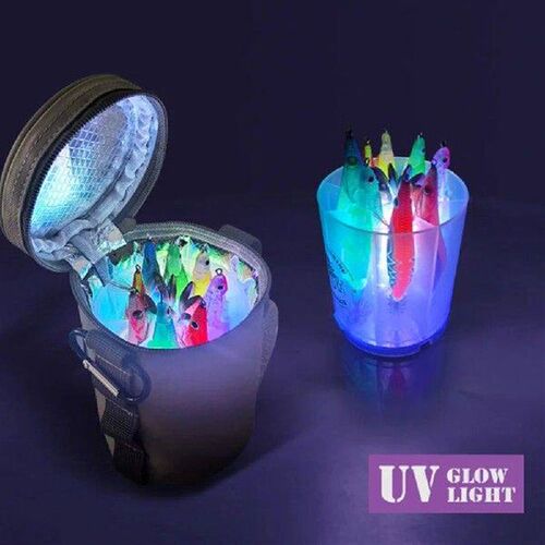 UV Squid Jig Wooden Shrimp Fill Light UV Lighter