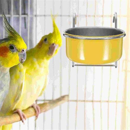 Parrot Food Bowl Bird Feeding Holder Rabbit Cage Water