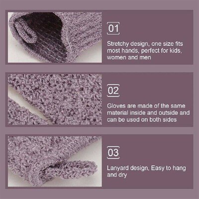 Shower Gloves Exfoliating Spa Body Scrub Exfoliator Bath
