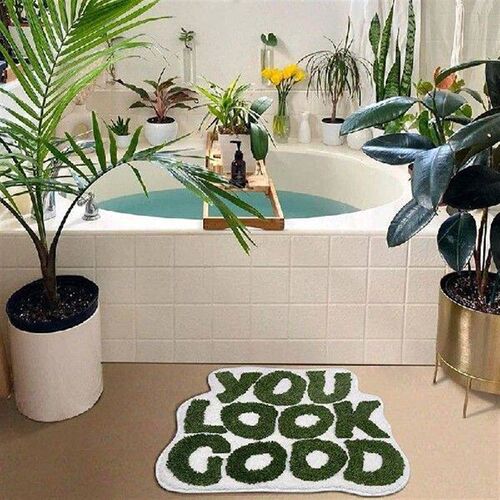 54x64cm Fing Bath Mat You Look Good Bath Rugs Anti-slip