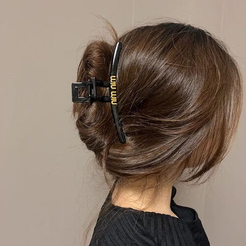 Large Black Letter Hair Claw Clip For Women Hairpins Girls S