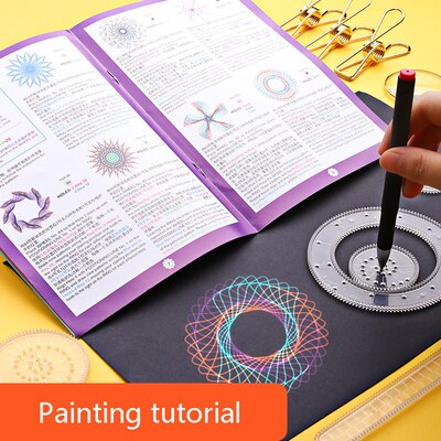27pcs Spirograph Drawing Toys Set Magic Painting Template Ge