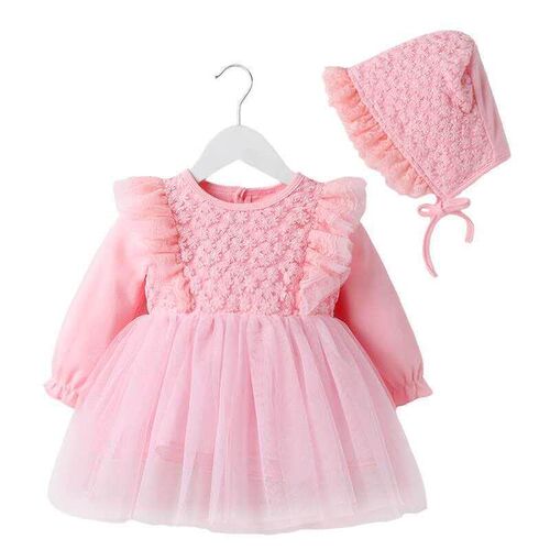 Baby Dress Spring Autumn and Winter Girls Dress Fleece-line