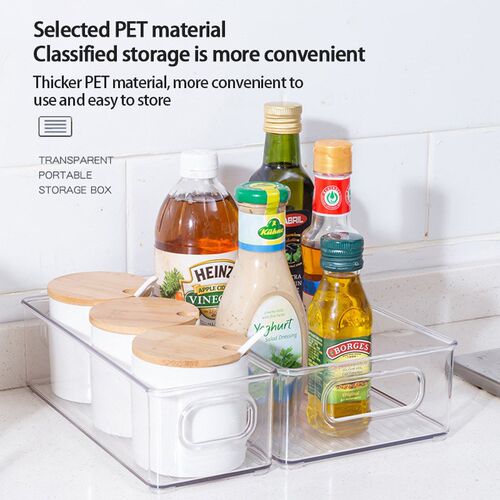 1pc Refrigerator Organizer Bins Stackable Fridge Food Storag