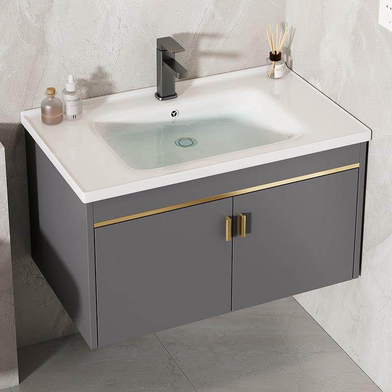 简约太空铝挂墙式洗脸盆柜小户型加深陶瓷洗手盆家用岩板洗漱槽池,家装主材,挂墙式洗脸盆,淘宝优惠券,粉丝福利购,淘宝优惠卷