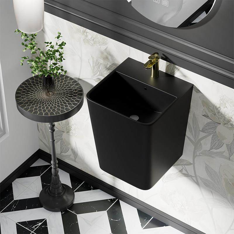 壁挂陶瓷一体洗手盆挂墙式小户型阳台卫生间高级酒店加深洗脸池盆,家装主材,挂墙式洗脸盆,淘宝优惠券,粉丝福利购,淘宝优惠卷