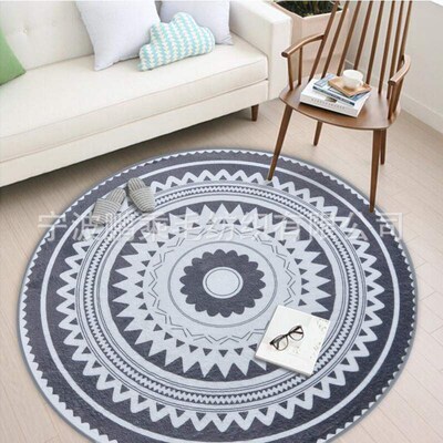 Print Round Bedroom Rugs Baby Crawling Soft Mats地垫