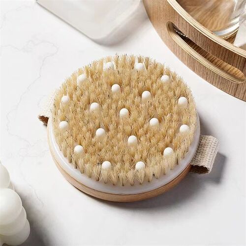 Natural  Bristle Brush Soft Wet Dry Skin Body SPA Brush Bath