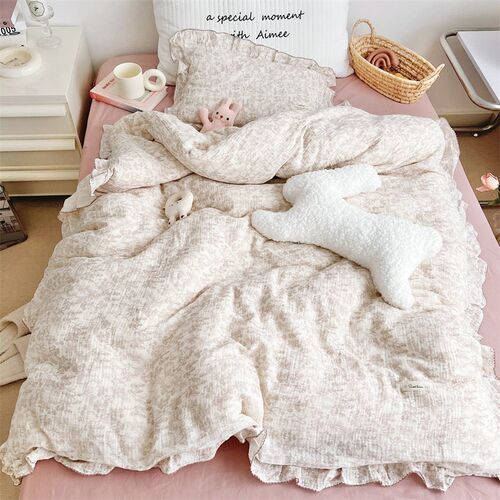 Ins Style Fresh Retro Simple Pure tton Class A Double Yarn B