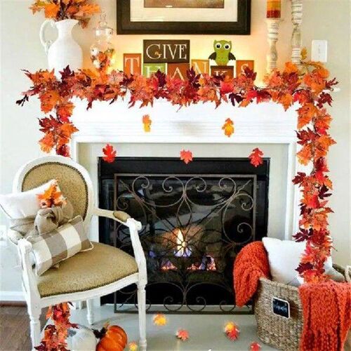 Artificial Maple Leaf Garland Vine Fall Leave Autumn