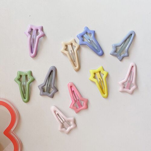 2023 New Shiny Geometric Princess BB Hairpins Set Gift Girls