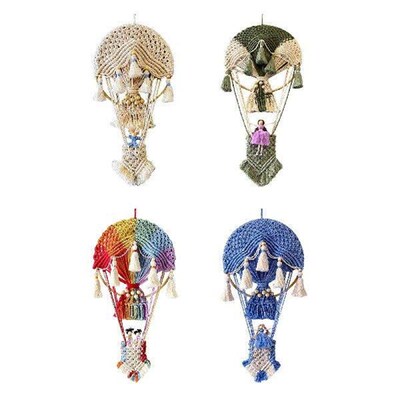 Boho Macrame Wall Hanging Tapestry Hot Air Balloon Handmade