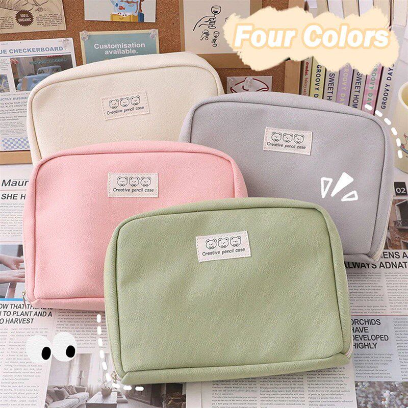 Large Capacity Kawaii Pencil Case Cosmetic Bag Cute  Pen Pou图片