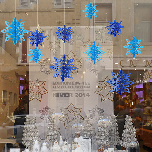Christmas three-dimensional snowflake party window shopping