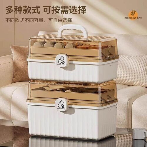 Multi-layer Home and Outdoor Portable Medical Kit, Large Cap
