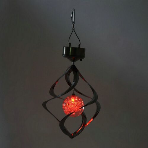 ICOCO Color Changing Solar Powered LED Wind Chimes Wind Spin