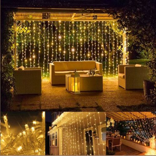 Solar Led Light Outdoor Fairy Curtain Lights Solar Garland o