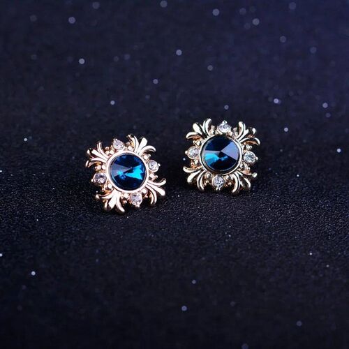 2pcs Fashion Crystal Cross Brooch Pin Rhinestone Shirt Colla