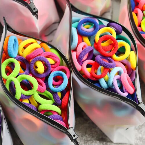 50PCS/Set Women Girls Basic Hair Bands 2cm Simple Solid Colo
