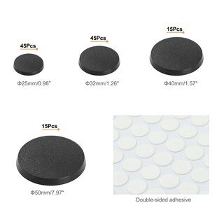 120pcs Various Size Round Model Bases 25mm 32mm 40mm 50mm fo