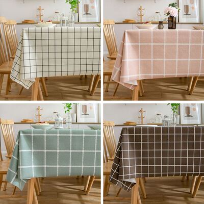 checkered tablecloth rectangular square table picnic cloth