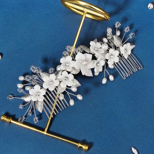 Wedding Hair Comb Pearl Hair Pins and Clips for Women Bride