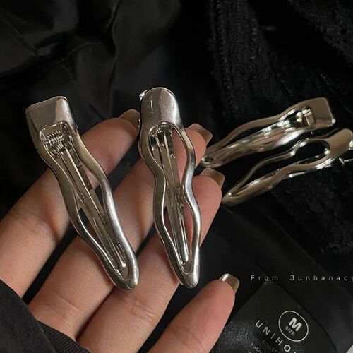 Metal Wave Barrettes Special-Interest Design Cold Wind Ins C