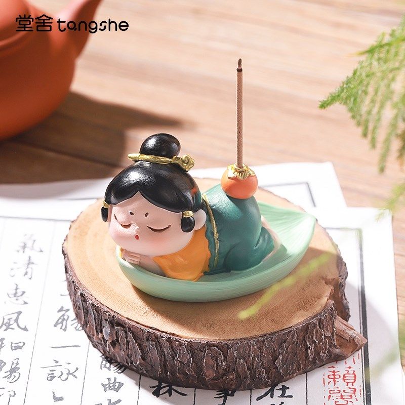 唐小圆香插盘香座线香插创意可爱香托可爱唐仕女底座桌面香盘托盘,家居饰品,香托/香盘/香座/香插,淘宝优惠券,粉丝福利购,淘宝优惠卷