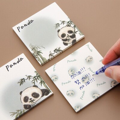 Cute Panda Posted it Sticky Notes Adhesive Memo Notepad-跨境