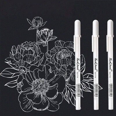3/5pcs/10pcs Set 0.8mm Highlight Marker Pen White Ink Gel Pe