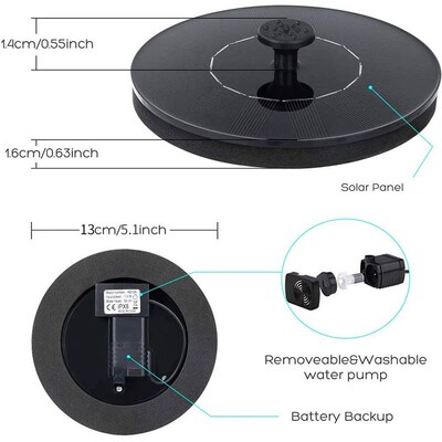 Waterfall Fountain Mini Solar Water Fountain Pool Pond Garde