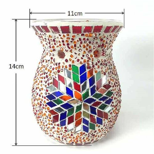Mosaic Candle Holder Retro Colorful Aroma Burner Bedroom