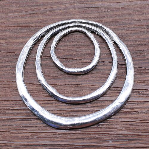 WYSIWYG 1pcs 49x51mm 3-Layer Circles Charms Pendant For Jewe
