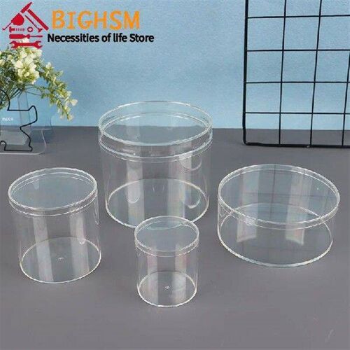 1Pc Acrylic Candy Box Transparent Plastic Round Cake