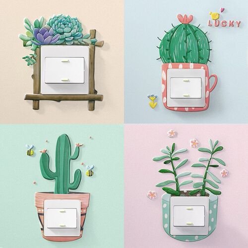 Home Decorations Wall Stickers Switch Protection Sticker Ni